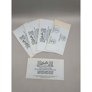 The Original SIC-SAC Motion Sickness Plastic Bag w/ Envelope Vintage Lot of 5